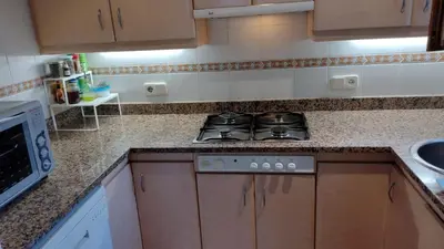 Una cocina o zona de cocina en Apartamento Ca la Raquel Calella Palafrugell