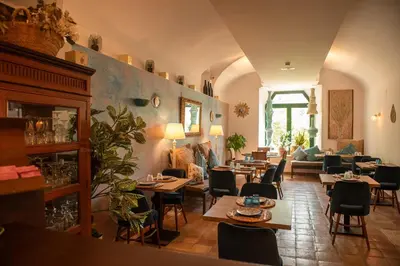 Zona de estar de Hotel Convent de Begur