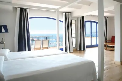 Cama o camas de una habitación en Hotel Trias