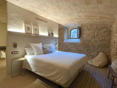Cama o camas de una habitación en Torre de Can Puig