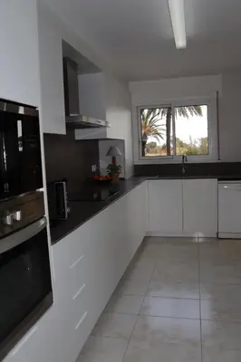 Una cocina o zona de cocina en Sea view house with private pool and garden