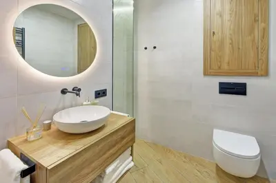 Un baño de LAGOM Apartments NEW, 5 min walk from the sea