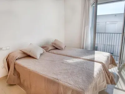 Cama o camas de una habitación en Piso les Pites