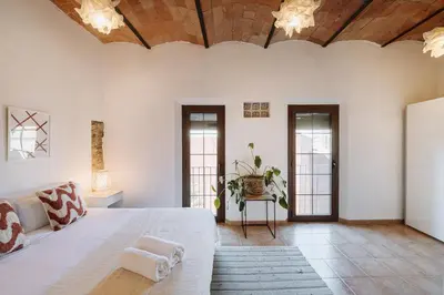 Cama o camas de una habitación en Romantic Duplex with terrace and great views