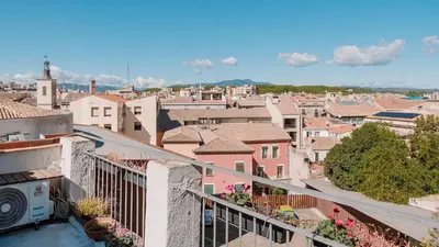 Vista general de Girona o vista desde el apartamento