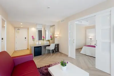 Cama o camas de una habitación en Hotel Beverly Park & Spa