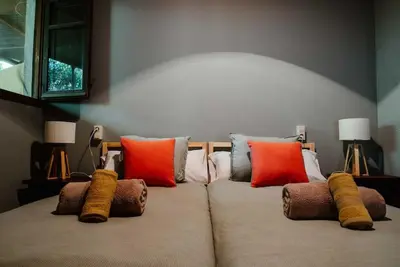 Cama o camas de una habitación en La Viña. Casa rural en el campo
