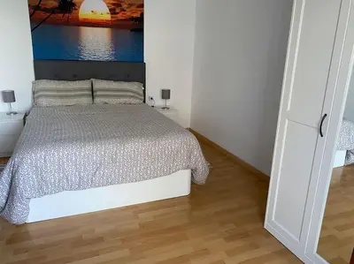 Cama o camas de una habitación en Pisito bonito y funcional en Pineda De Mar