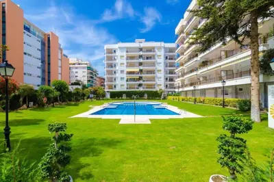 Jardín al aire libre en Apartamento Alba a 70 metros de la playa
