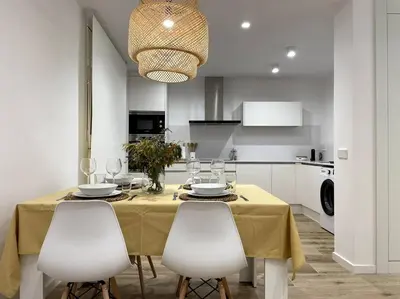 Una cocina o zona de cocina en Apartamento nuevo céntrico frente al mar en Palamós