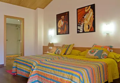 Cama o camas de una habitación en Hotel Pinxo