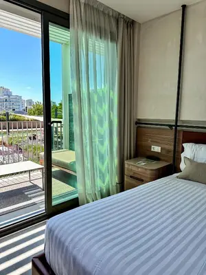 Cama o camas de una habitación en Silken Platja d'Aro
