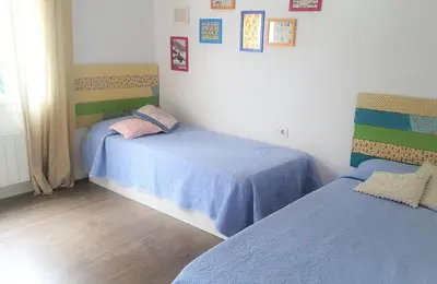 Cama o camas de una habitación en Casa con Piscina y preciosas vistas en Mas Tomasi 710