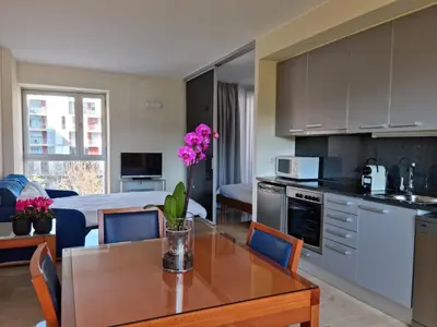 Una cocina o zona de cocina en Apartaments Els Quimics