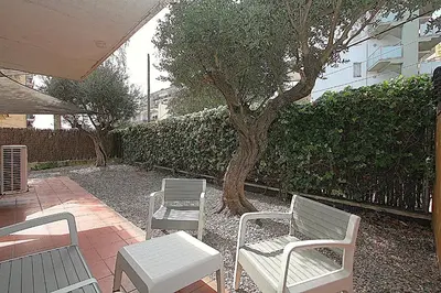 Jardín al aire libre en Apartamento Pau
