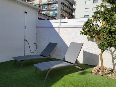 Jardín al aire libre en Casa junto al mar