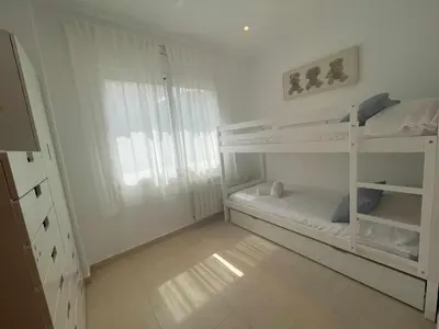 Cama o camas de una habitación en Villa Farell just in front of the sea