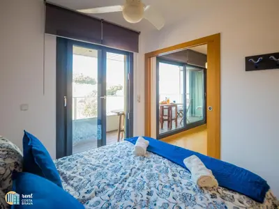 Cama o camas de una habitación en Apartamento Diana en Platja d'Aro