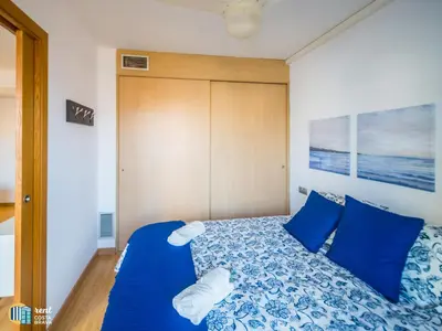 Cama o camas de una habitación en Apartamento Diana en Platja d'Aro