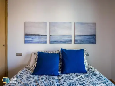 Cama o camas de una habitación en Apartamento Diana en Platja d'Aro