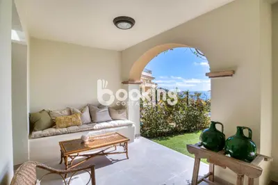 Zona de estar de Las Velas I Planta baja en S'Agaró con vista mar y agradable terraza con acceso directo a la piscina
