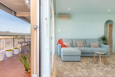 Zona de estar de Apartamento primera línea de mar Palamós