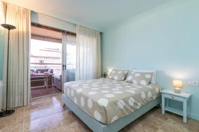 Cama o camas de una habitación en Apartamento primera línea de mar Palamós