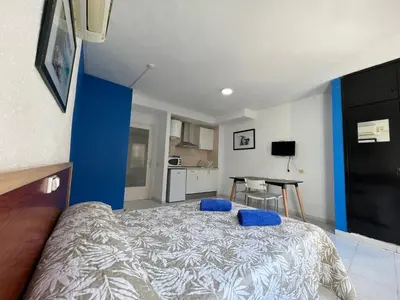 Cama o camas de una habitación en Apartaments Monjardí