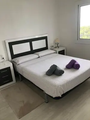 Cama o camas de una habitación en NUEVO. Reformado con vistas panorámicas y piscina