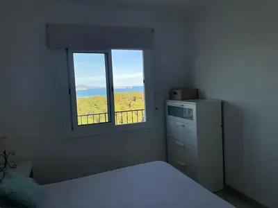 Cama o camas de una habitación en NUEVO. Reformado con vistas panorámicas y piscina