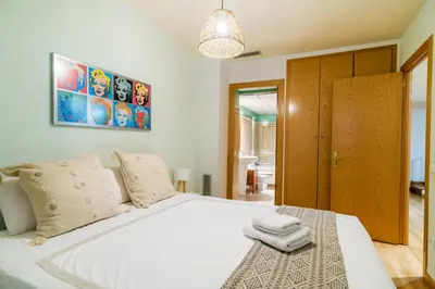 Cama o camas de una habitación en Elena Apartments - Girona