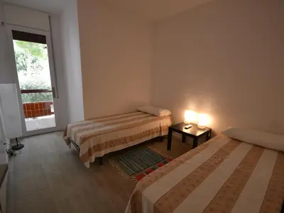 Cama o camas de una habitación en Apartamento Reformado en Aiguablava con Terraza - ES-226-32