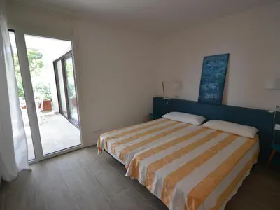 Cama o camas de una habitación en Apartamento Reformado en Aiguablava con Terraza - ES-226-32