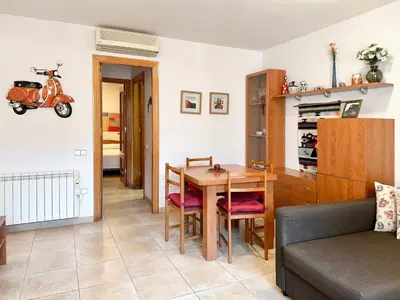 Zona de estar de LETS HOLIDAYS CENTRIC APARTMENT with POOL in TOSSA 2