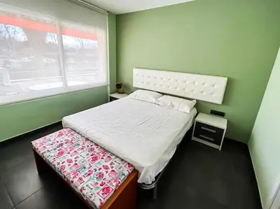 Cama o camas de una habitación en Apto a 5 min de la playa, Platja d'Aro