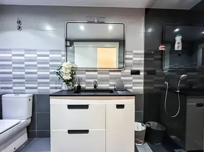 Un baño de Apto a 5 min de la playa, Platja d'Aro