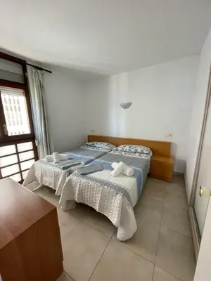 Cama o camas de una habitación en Vista al mar Zodiac AB 3A