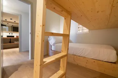 Cama o camas de una habitación en Alta House Apartments Sa Blava