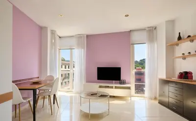 Una televisión o centro de entretenimiento en Apartments MTB Only Couples