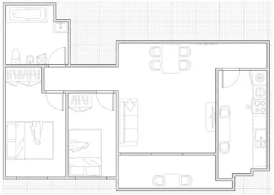 Plano de 2 Bedroom Apartment Lloret de Mar Terrace & Pool