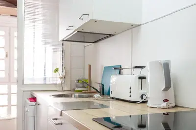Una cocina o zona de cocina en Kerstin Bruns- Apto Mediterrani