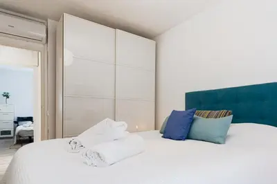Cama o camas de una habitación en Kerstin Bruns- Apto Mediterrani