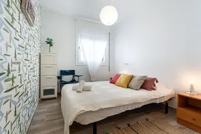 Cama o camas de una habitación en Kerstin Bruns- Apto Mediterrani
