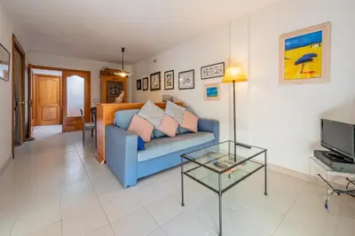 Una televisión o centro de entretenimiento en AQ-7 Calella de Parafrugell 4 Pax