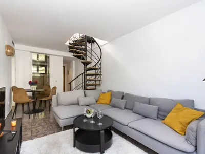 Zona de estar de Apartment Mar i Llum by Interhome