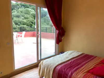 Cama o camas de una habitación en Apartamento duplex Begur(costa brava)