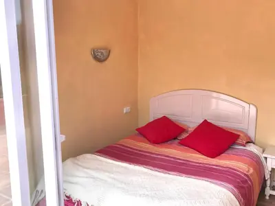 Cama o camas de una habitación en Apartamento duplex Begur(costa brava)