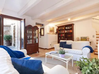 Zona de estar de LETS HOLIDAYS NICE HOUSE in VILA VELLA TOSSA DE MAR