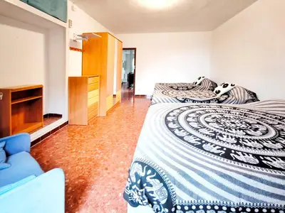 Cama o camas de una habitación en Casa con piscina privada en Sant Pol de Mar